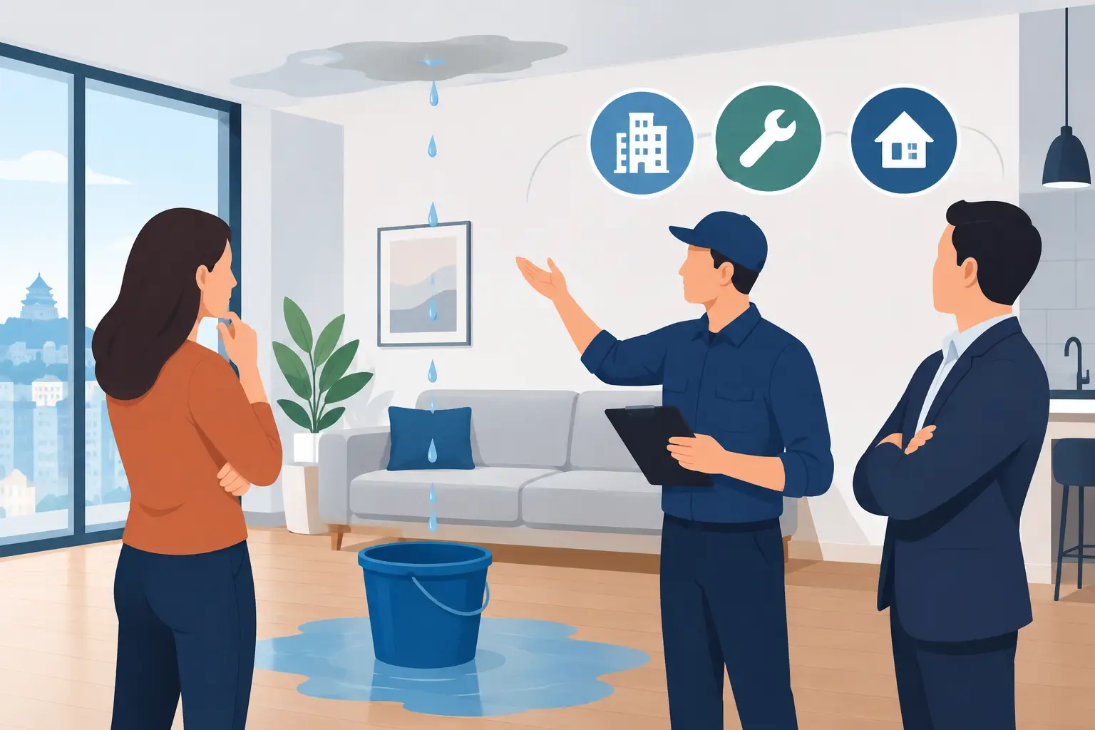 Illustration de l'article : Fuite de condo : qui est responsable au Québec ?
